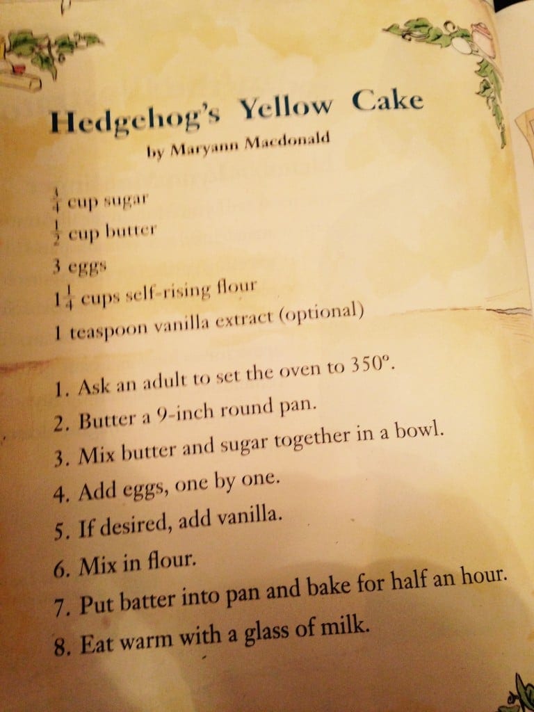 Hedgehog's Yellow Cake
