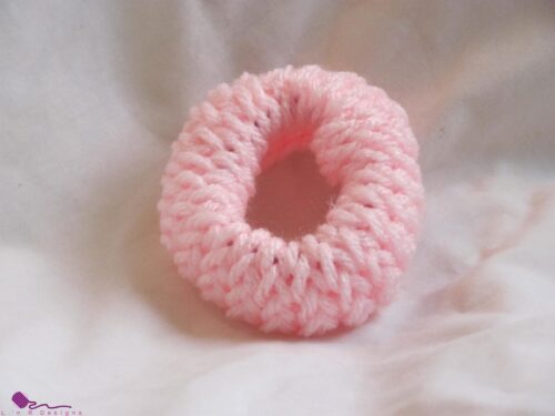Baby Pink Knitted Srunchie
