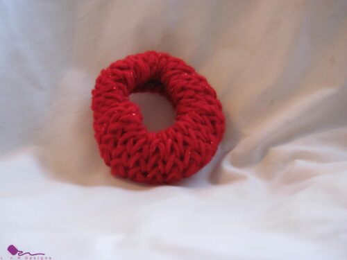 Red Sparkle Knitted Scrunchie