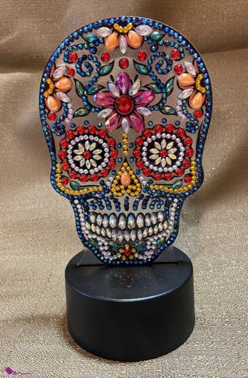 Mosaic Diamond Seven Colors Skull Lamp