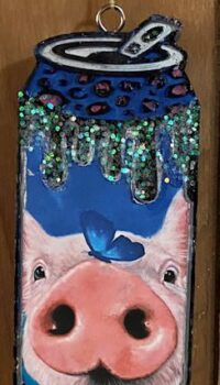 Piggy & Butterfly Freshie - Monkey Farts - Blue