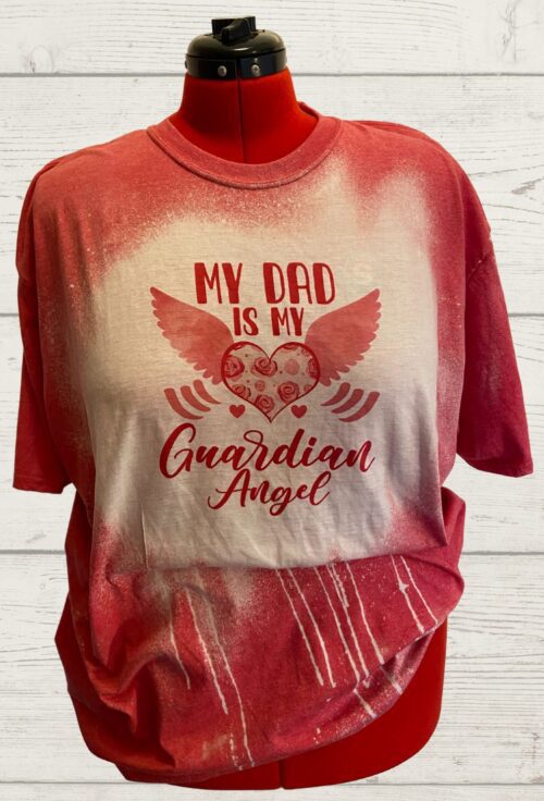 My Dad Is My Guardian Angel - Heather Red - 3X ONLY