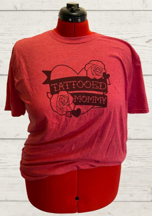 Tattooed Mommy - Heather Red - XL ONLY