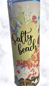 Salty Beach Themed 20 oz Tumbler