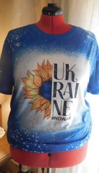 Ukraine Sunflower #NoWar Unisex Tee - Blue